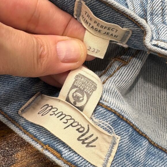 Madewell Womens Size 23P The Perfect Vintage Jeans High Rise 90s Mom Stretch - Picture 7 of 16